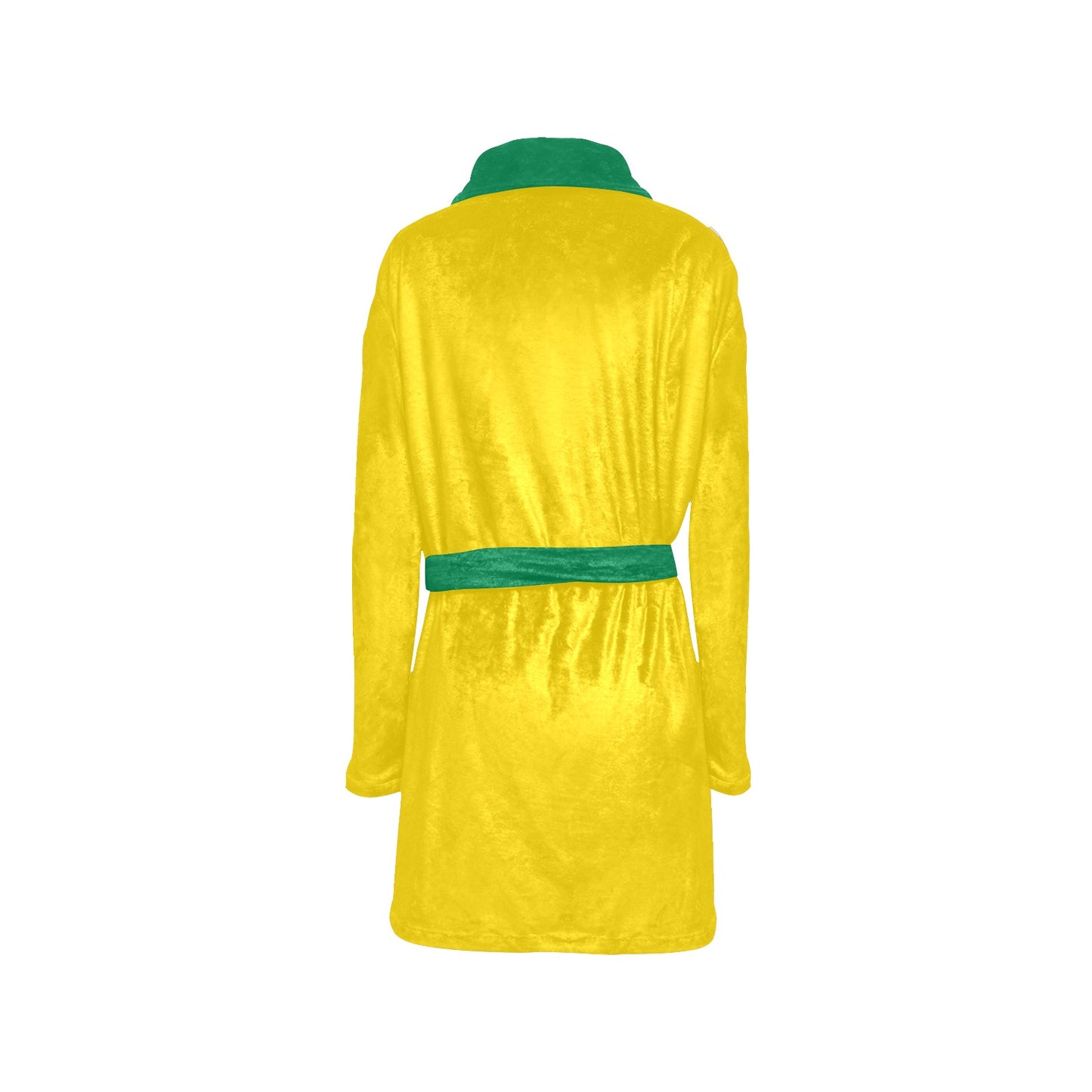 Brazil Flag Inspired Women's Fleece Robe