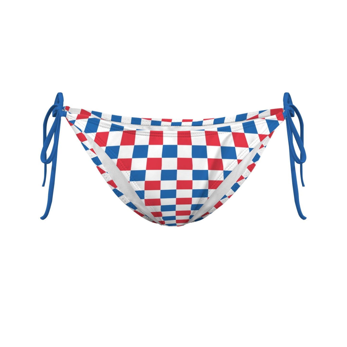 USA/American Flag Inspired Checkered  Pattern Sexy Halter Bikini Bottom