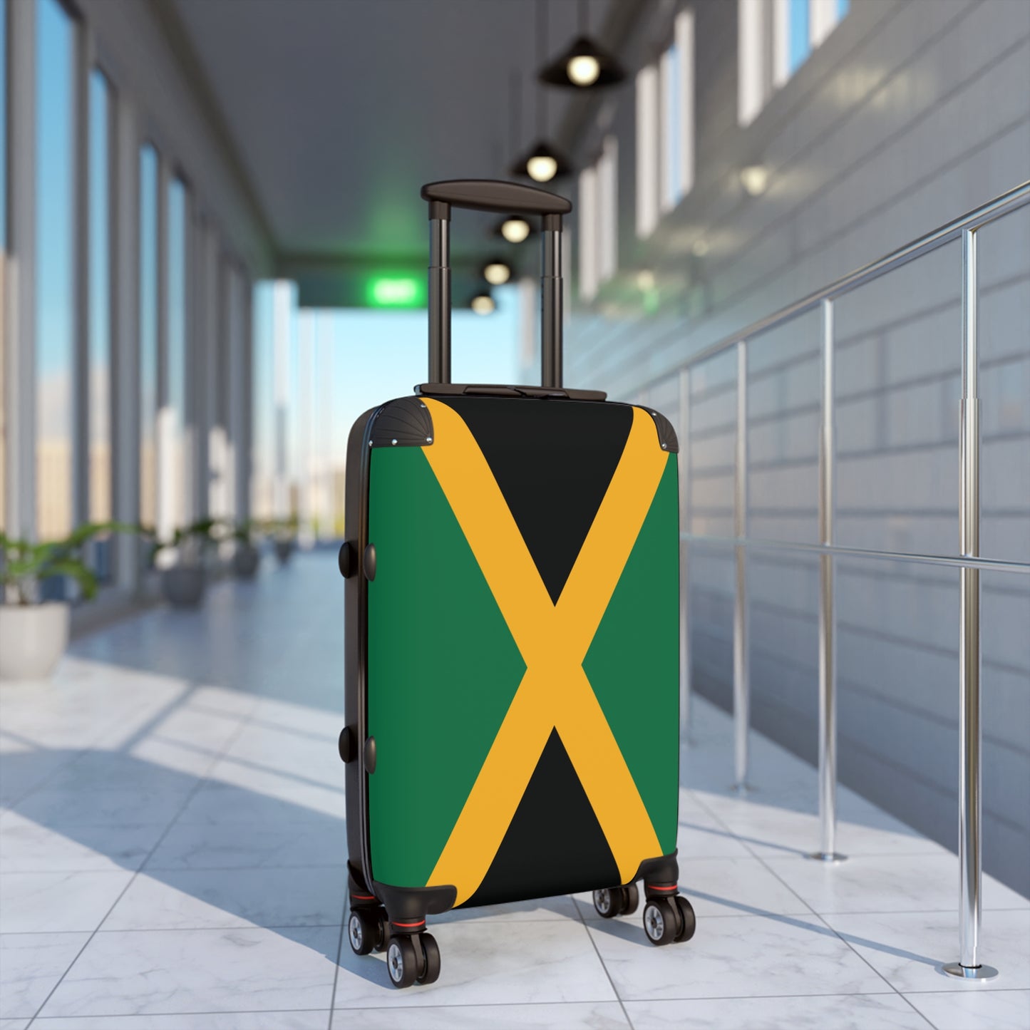 Jamaica Flag Inspired Suitcase
