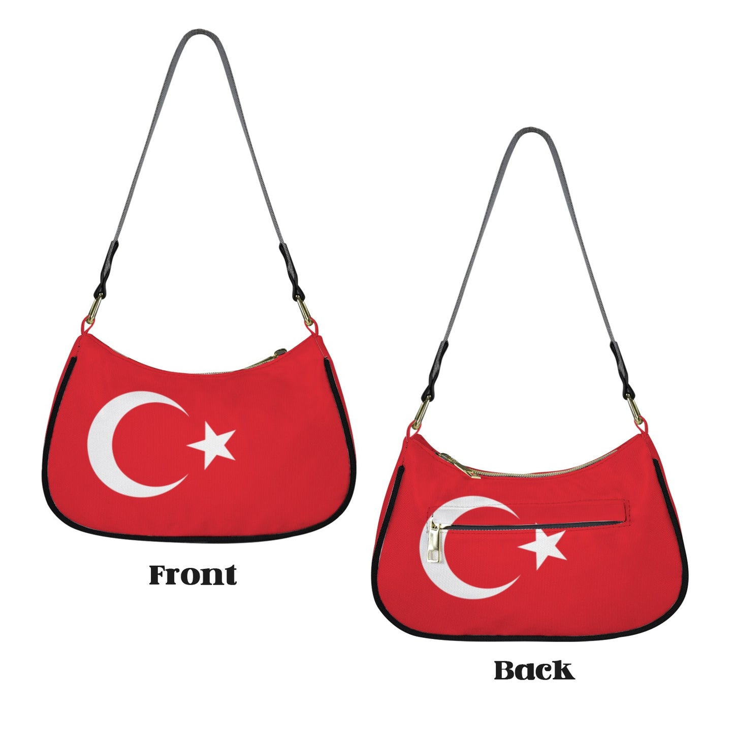 Turkey Flag Inspired Women's Shoulder Bag