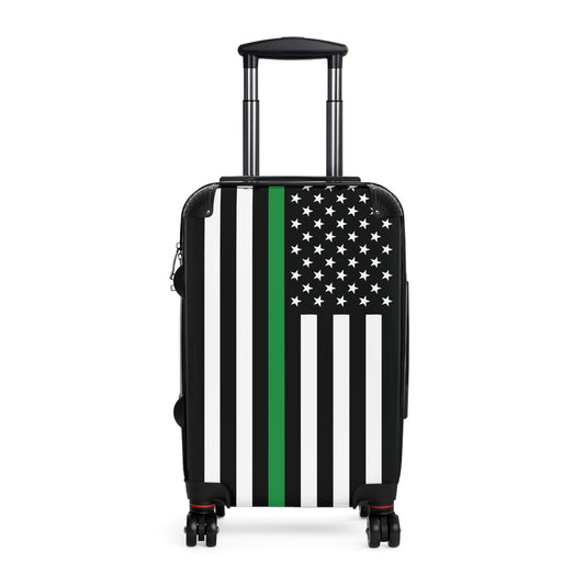 Thin Green Line Flag Inspired Suitcase