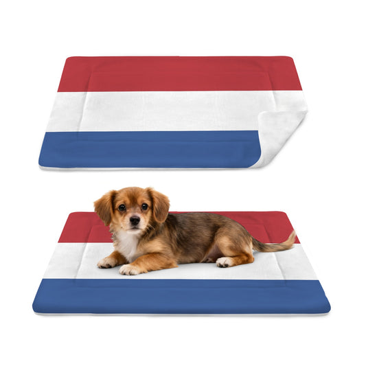 Netherlands Flag Inspired Pet Mat 25x18inch (Made in the USA)