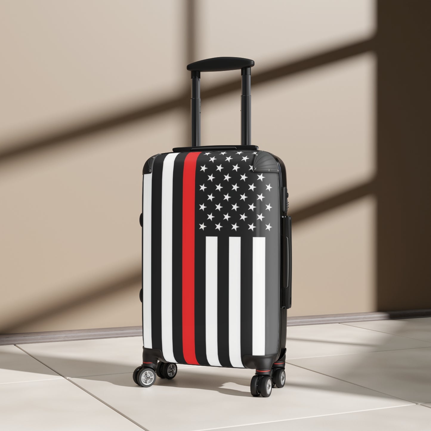 Thin Red Line Flag Suitcase