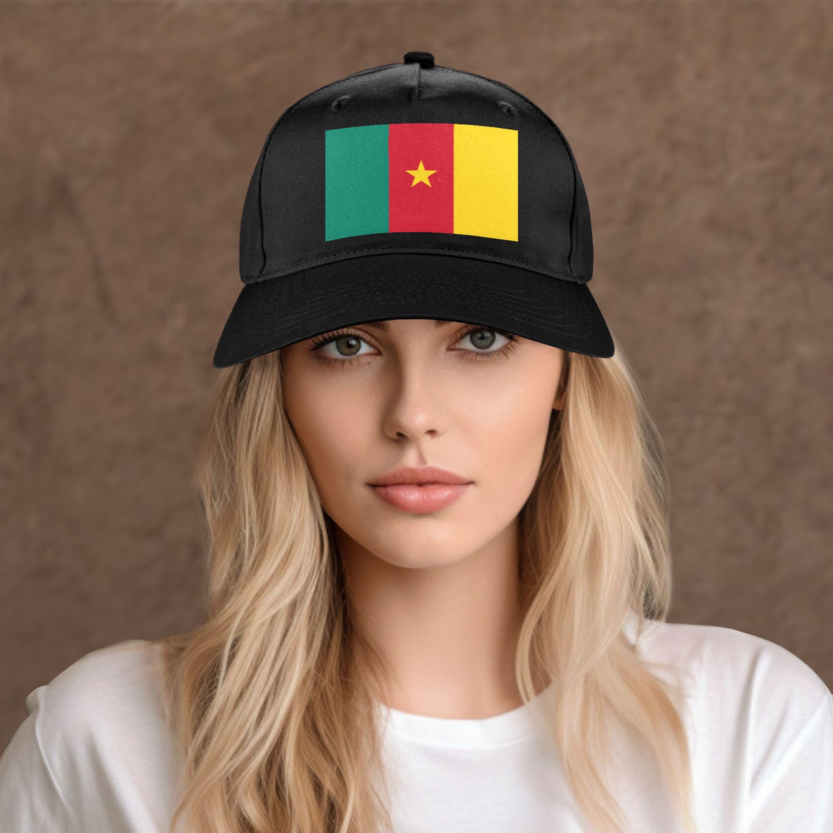 Cameroon Flag Inspired Baseball Cap | Printed in the USA