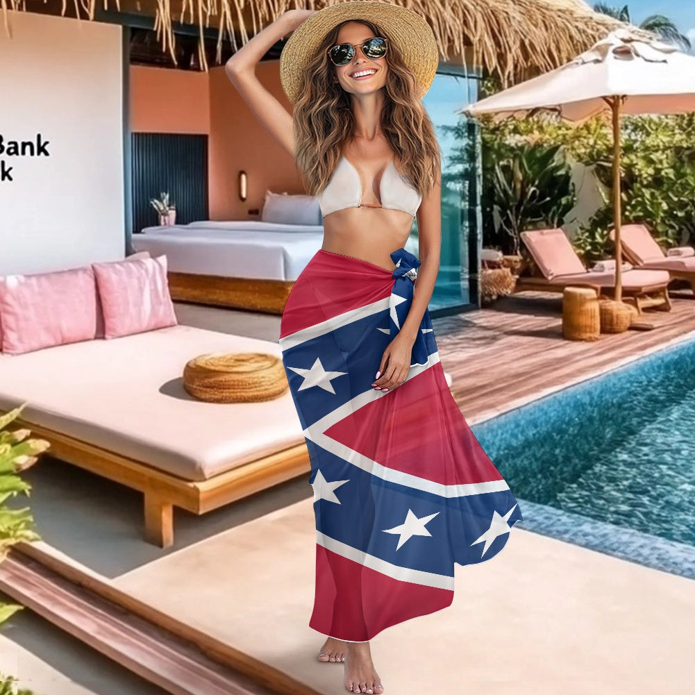 Confederate Battle Flag Inspired Bikini Cover-Up