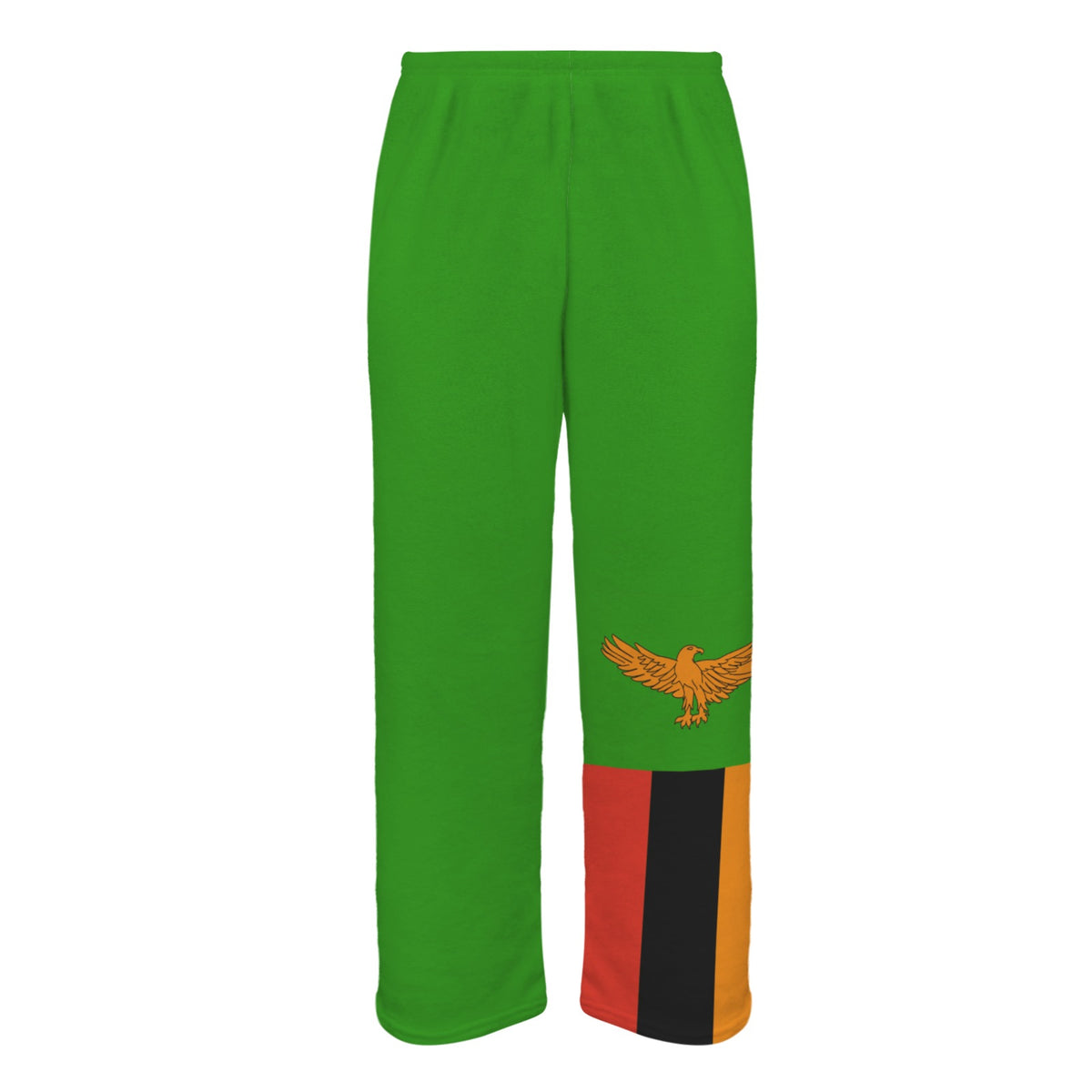 Zambia Flag Inspired Men's Flannel Pajama Trousers Printed in the USA