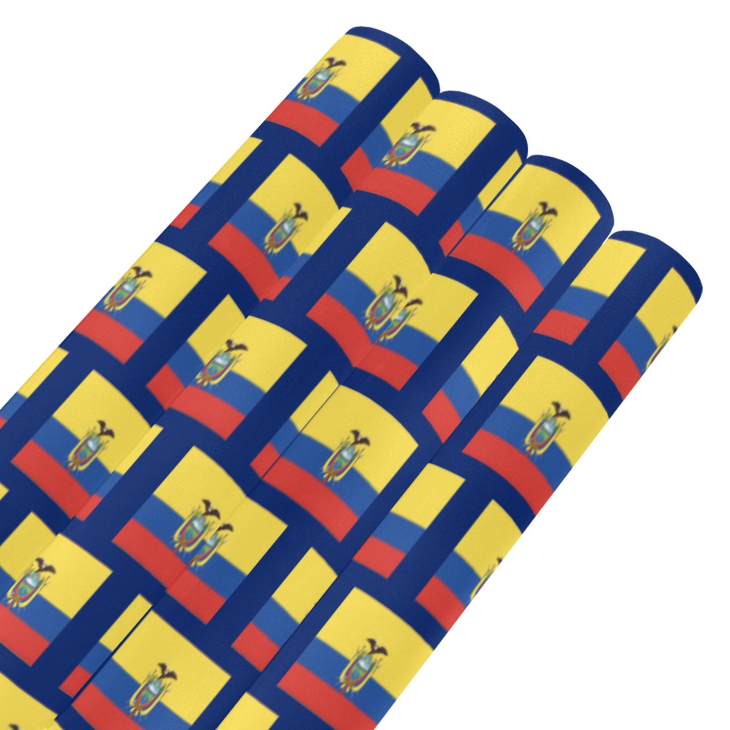 Ecuador Flag Custom Gift Wrapping Paper 58"x 22.5" (4 Rolls)