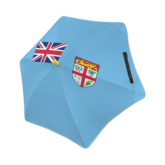 Fiji Flag Inspired Kids Safe Round Corner Umbrella