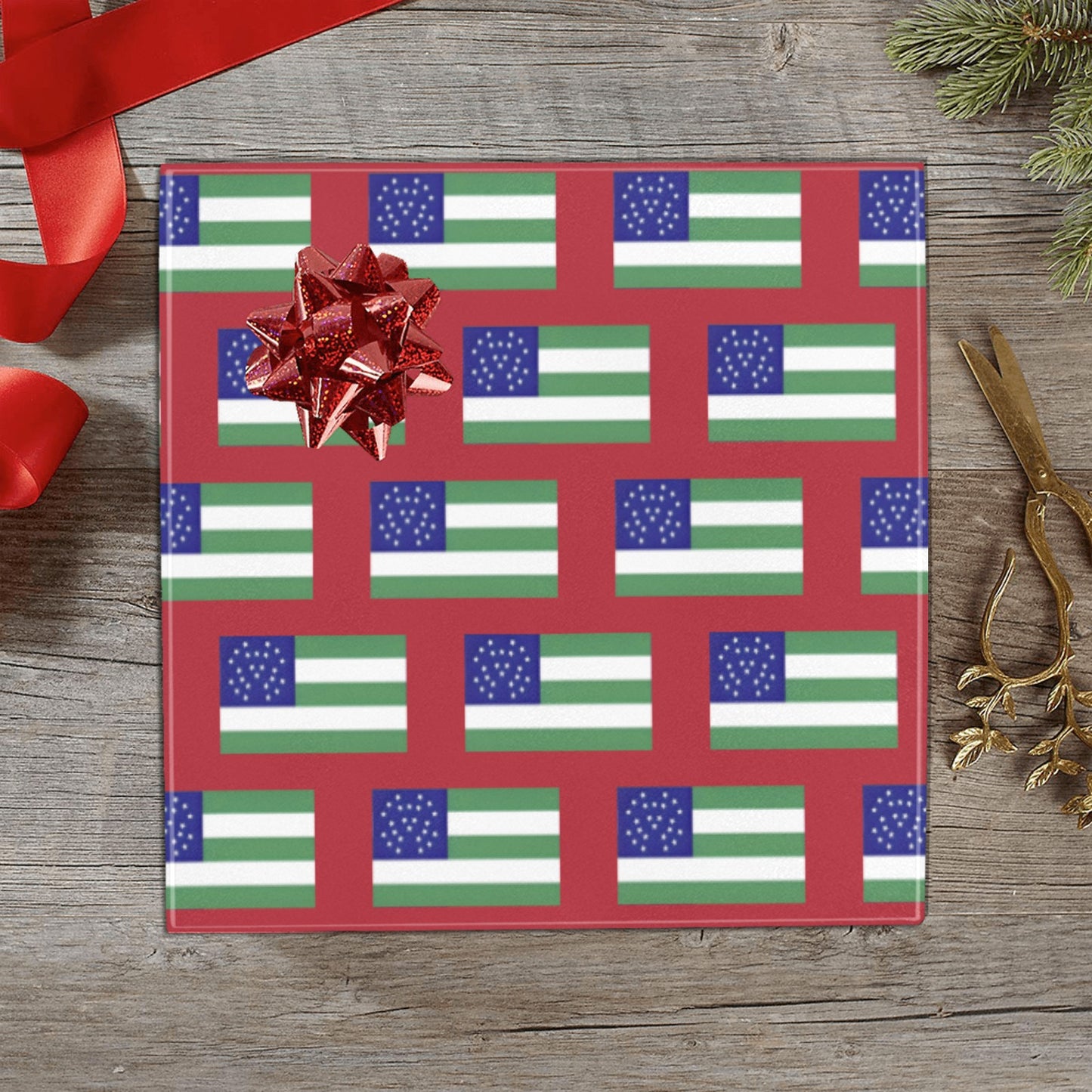 NYPD Flag Custom Gift Wrapping Paper 58"x 22.5" (4 Rolls)
