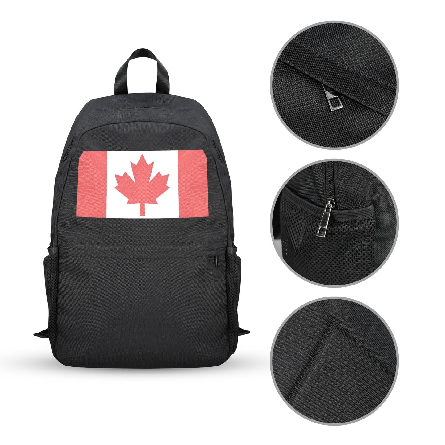 Canada Flag Inspired Casual Backpack Printed in the USA