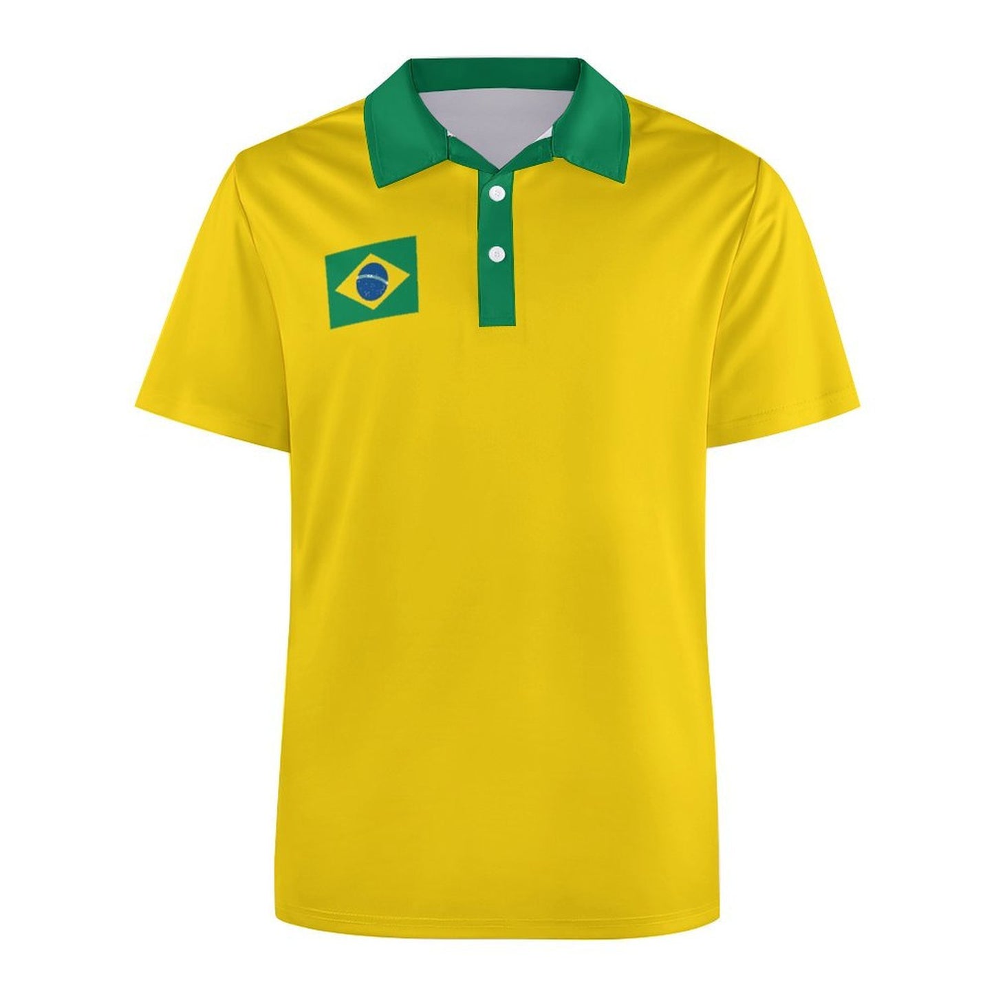 Brazil Flag Inspired Style-2 Women's Straight Fit Polo Shirt