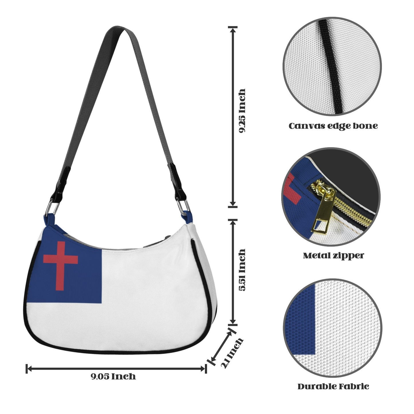 Christian Flag Inspired Women's Shoulder Bag
