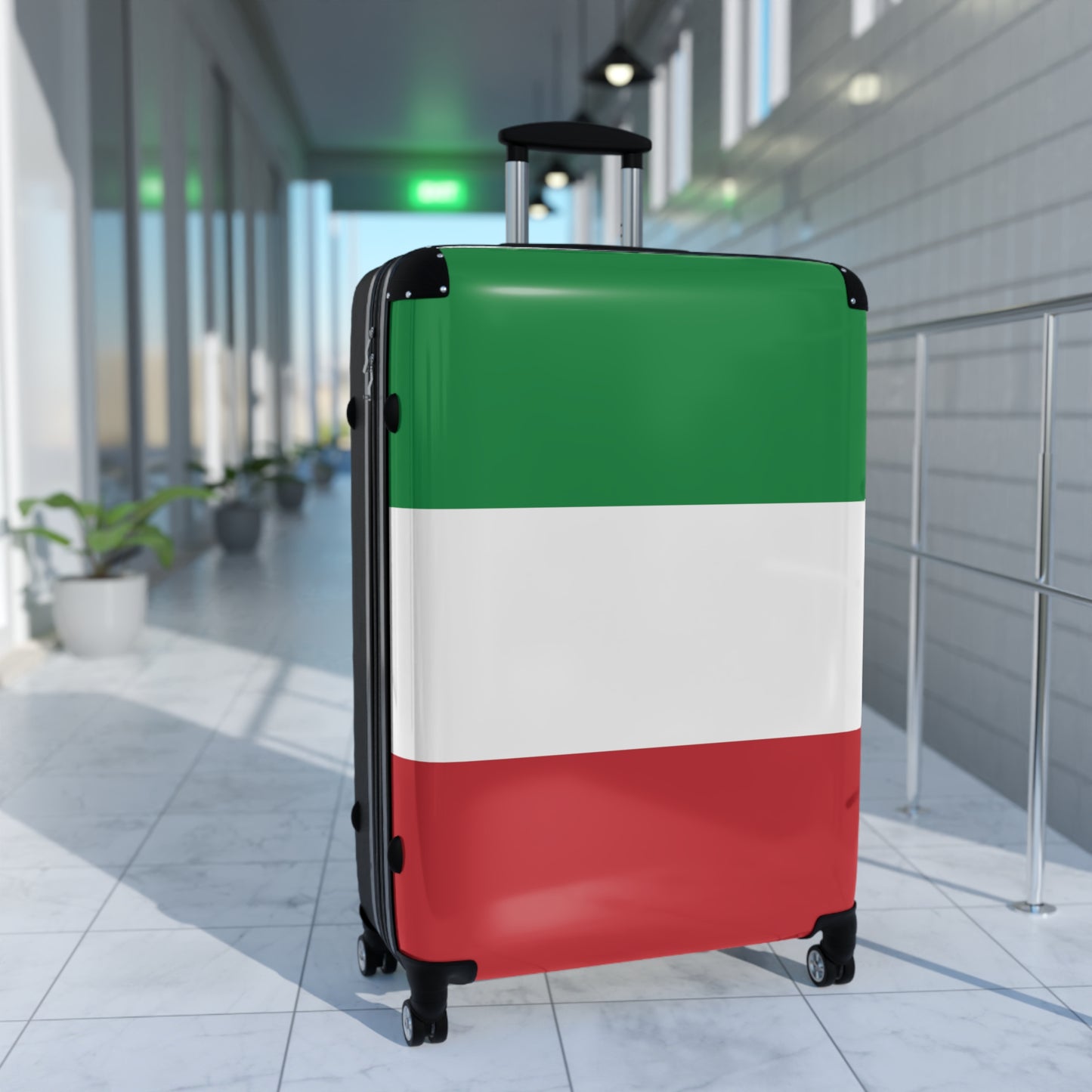 Italy Flag Inspired Suitcase