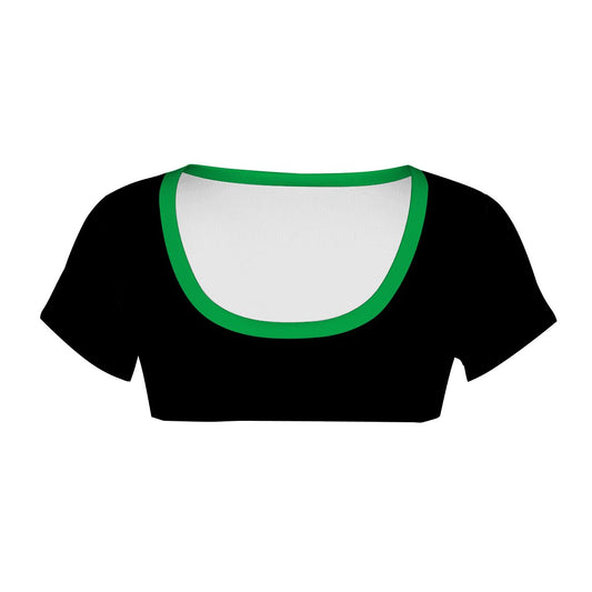 Thin Green Line Flag Inspired Women's 1/2 Cut Short Sleeve T-Shirt Style-2