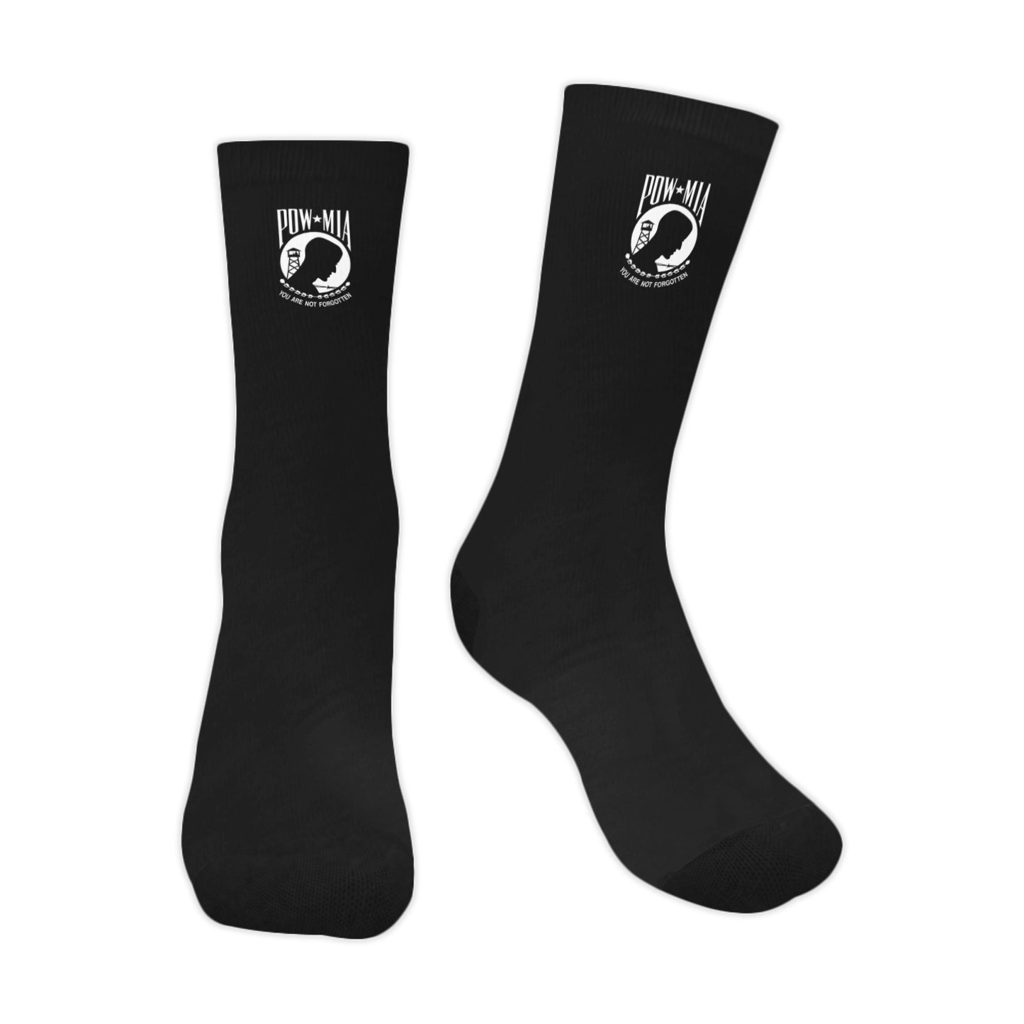 POW/MIA Flag Inspired Crew Socks | Ships from USA