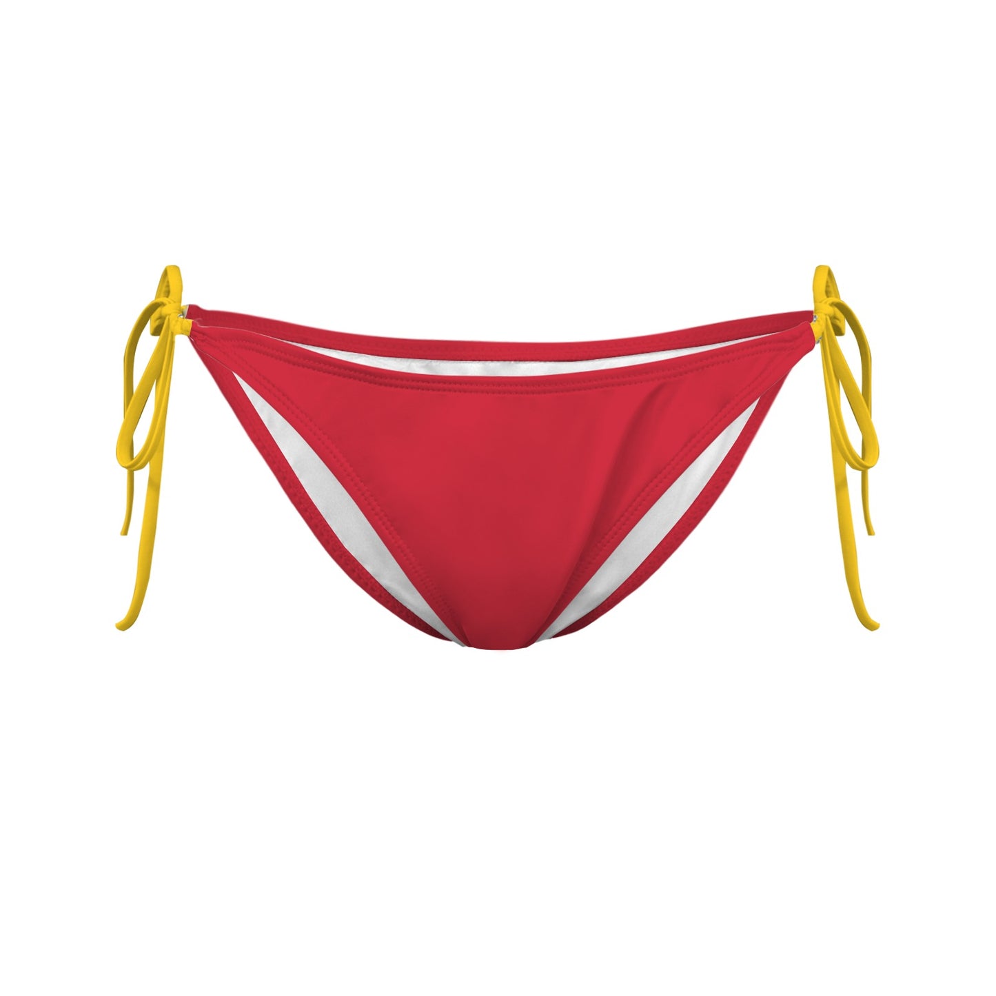 Spain Flag Inspired Side-Tie Bikini Bottom
