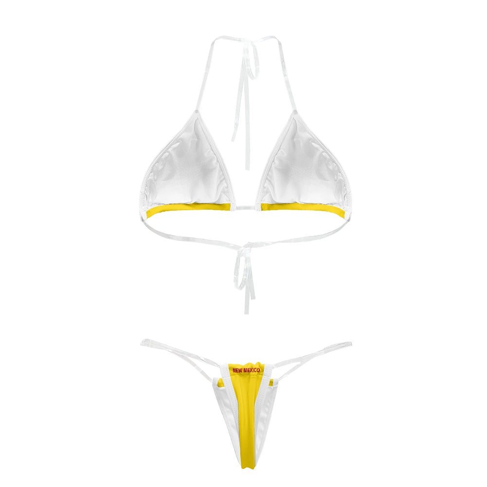 New Mexico Flag Transparent String Thong Bikini