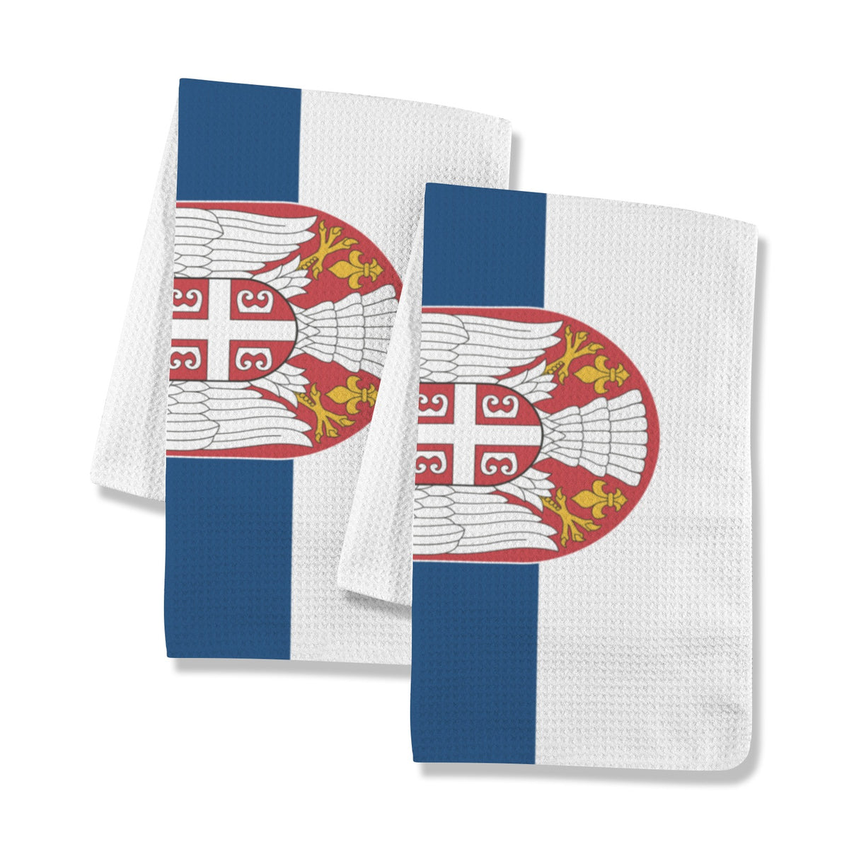 Serbia Flag Inspired Kitchen Towel 40X60cm (Pack of 2) | Printed In the USA