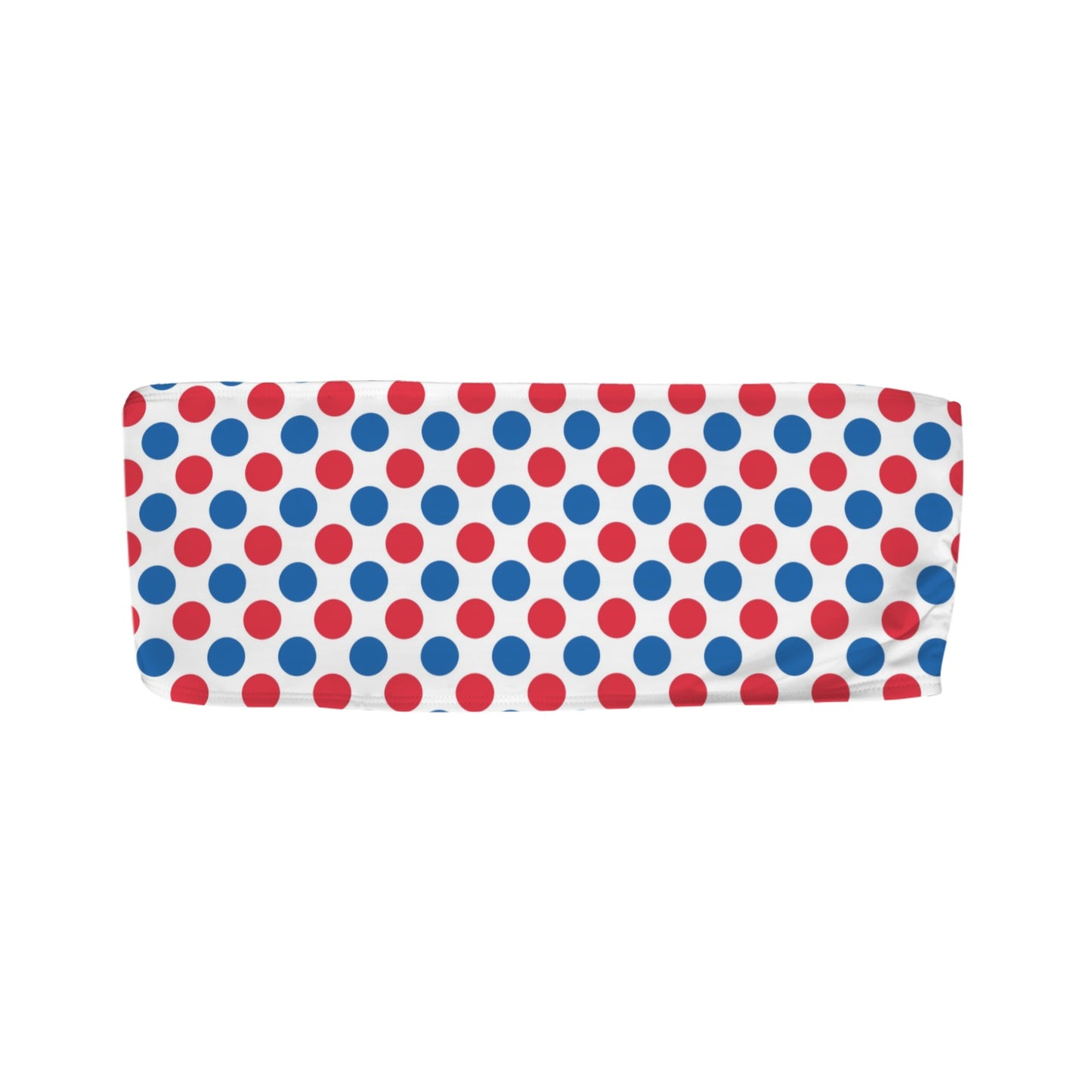 USA/American Flag Inspired Polka Dot Pattern Flag Inspired Bandeau Tube Bikini Top