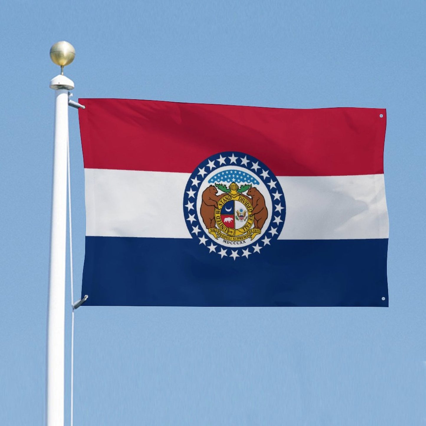 Missouri Flag Inspired Wall Mount Flag with Four Grommets (35x59 in)