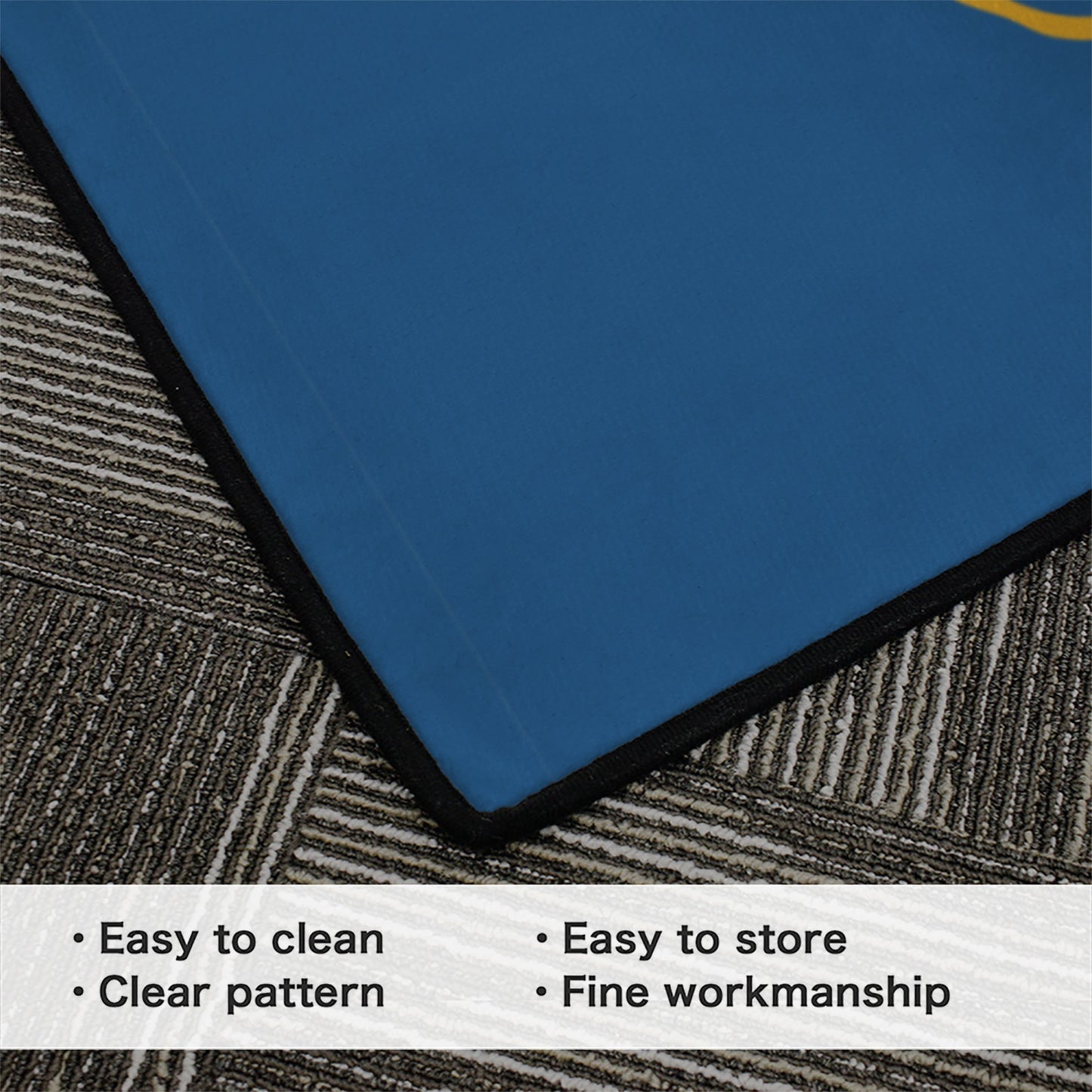 North Dakota Flag 84x60 Inch Area Rug with Black Binding (Made in the USA)