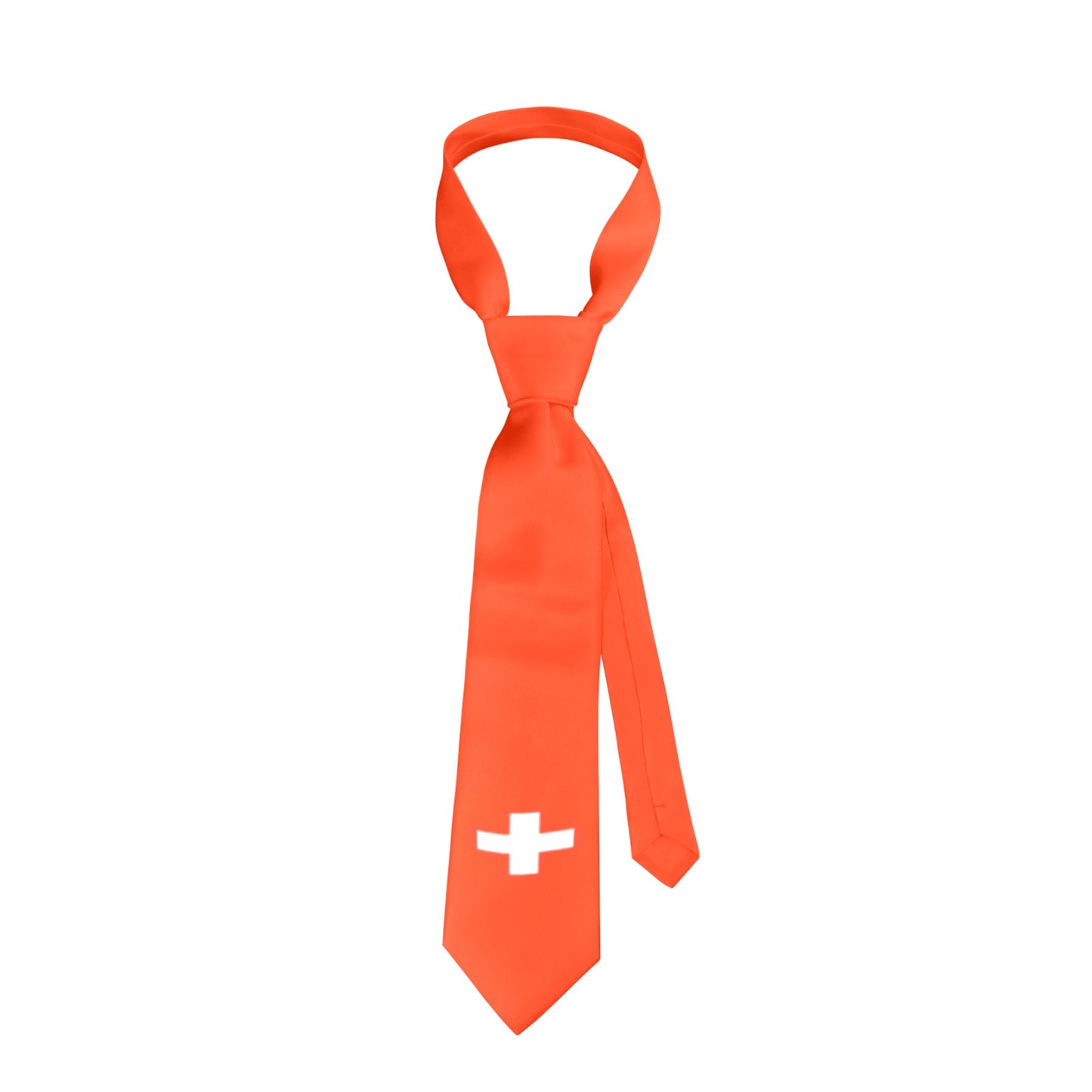 Switzerland Flag Inspired Classic Necktie (Two Sides)