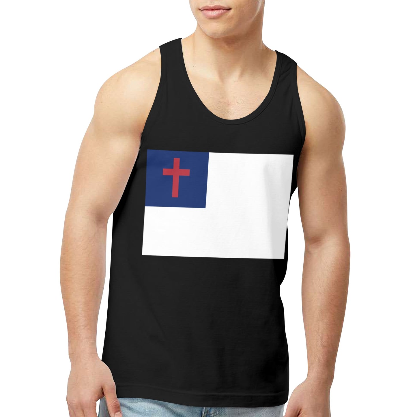Christian Flag Men's Tank Top (Front Printing) | Ships from USA