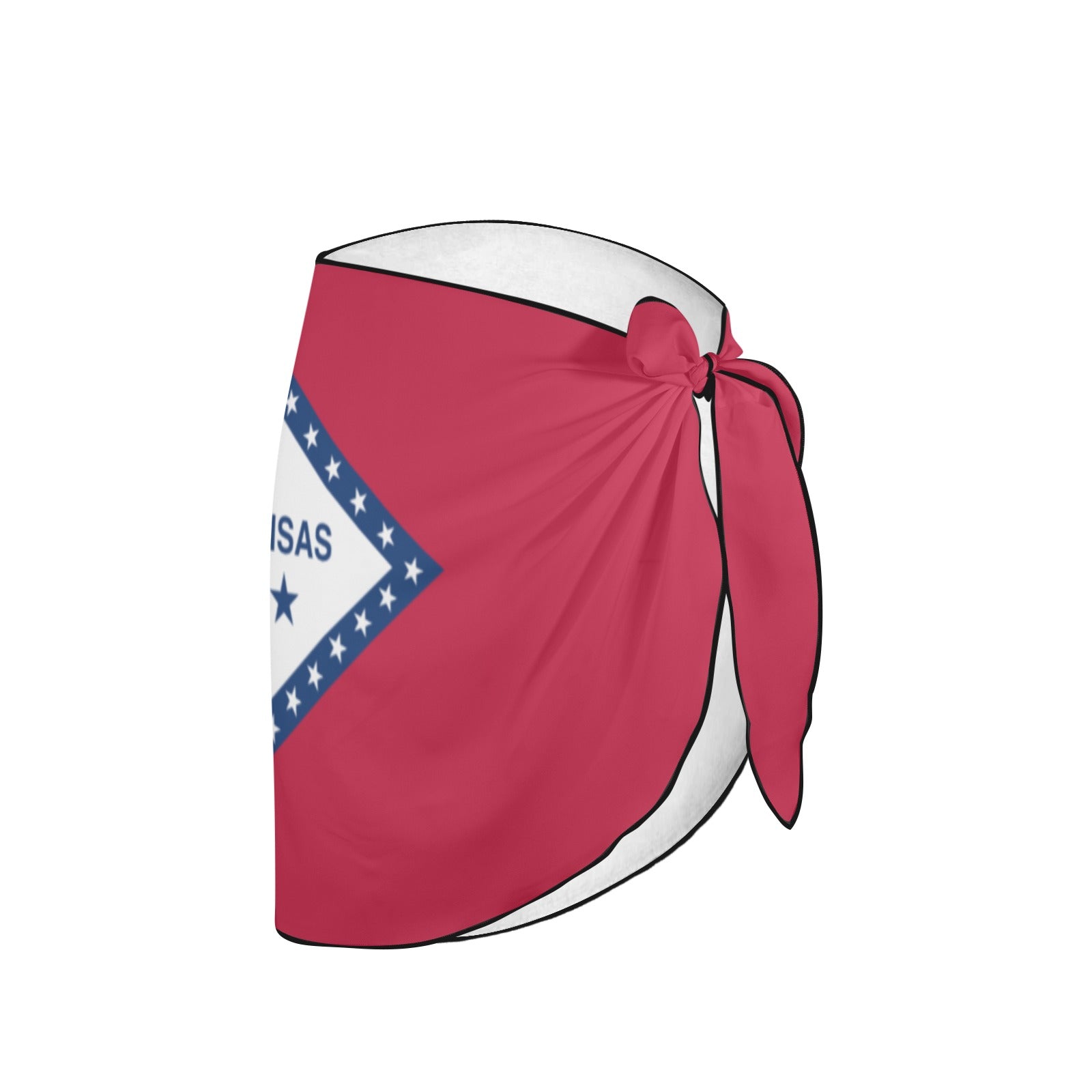 [Brand] bikini bottom featuring Arkansas flag design, tied side.