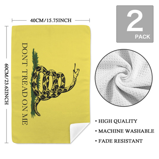 Gadsden Flag Inspired Kitchen Towel 40X60cm (Pack of 2) (Made in the USA)