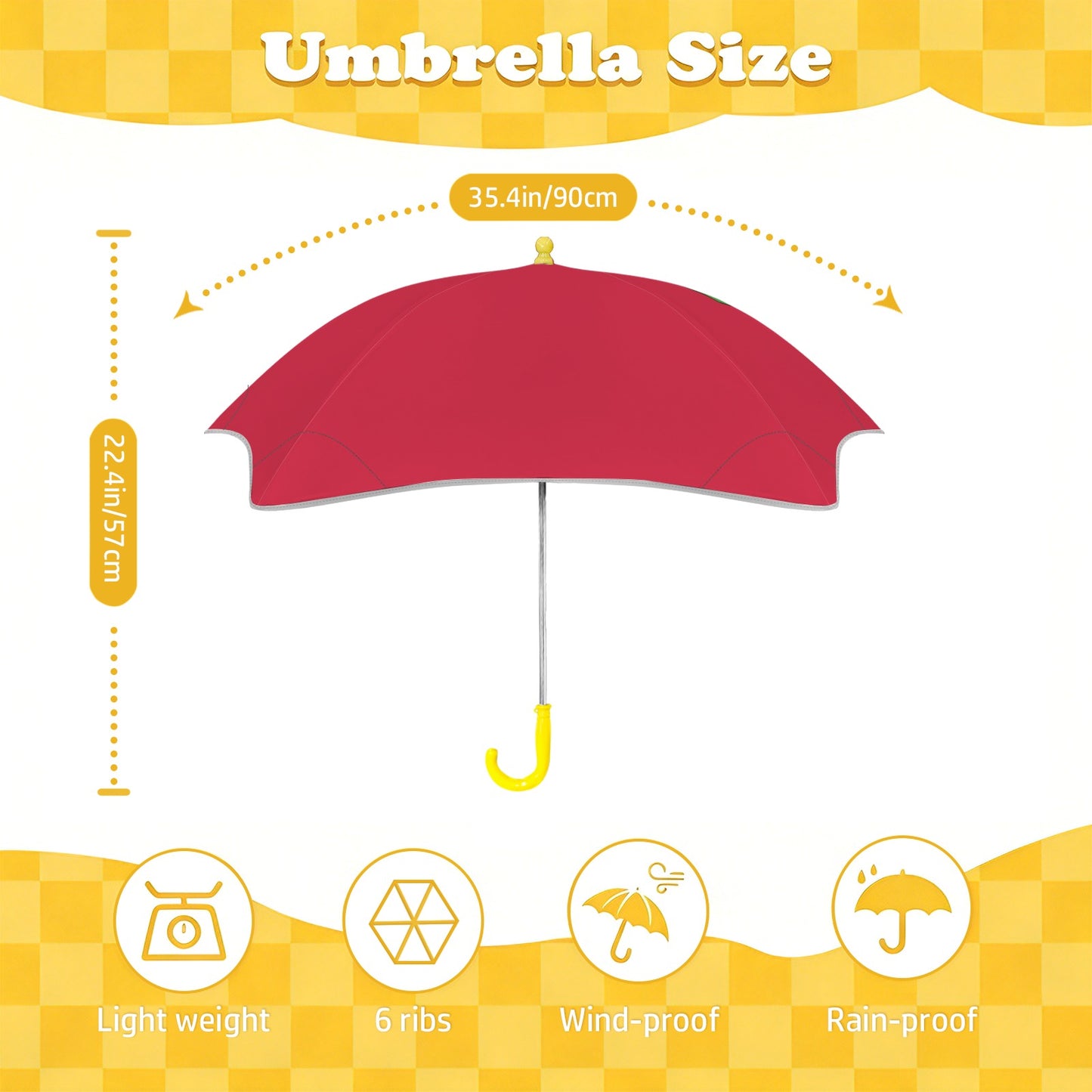 Bermuda Flag Inspired Kids Safe Round Corner Umbrella