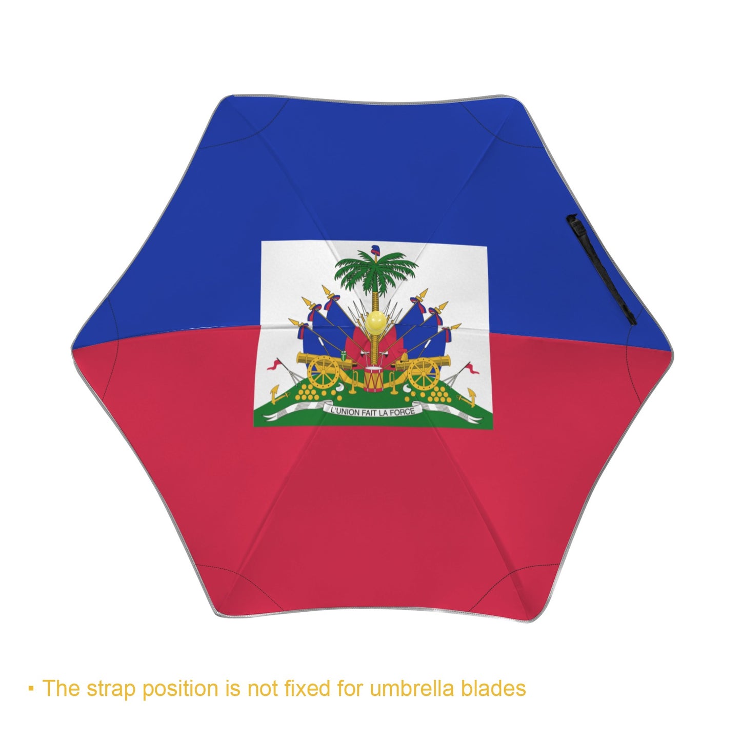 Haiti Flag Inspired Kids Safe Round Corner Umbrella