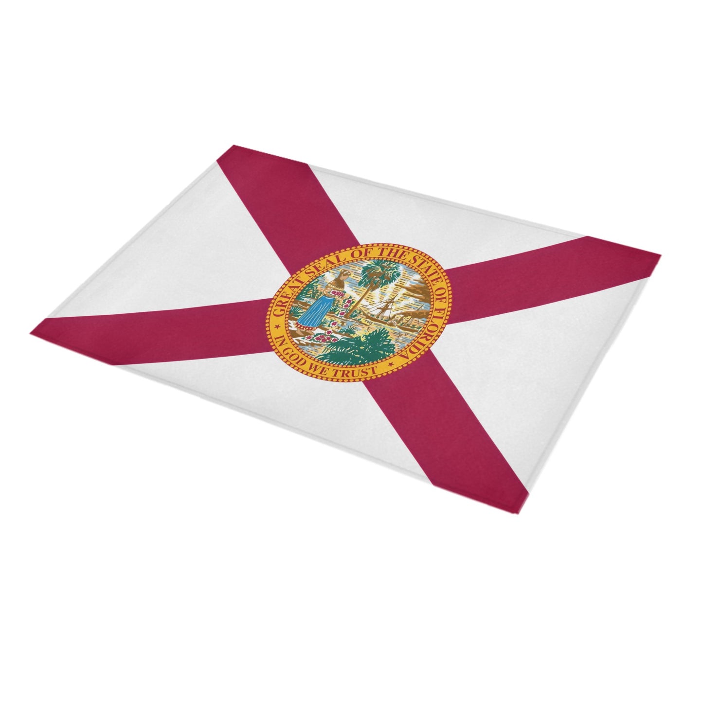 Florida Flag Inspired Doormat 30" x 18" (Sponge Material)