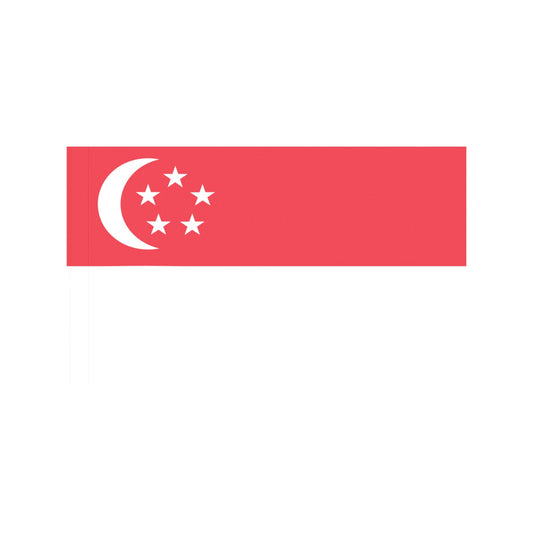 Red and white flag with crescent, stars. Luv My Flag.