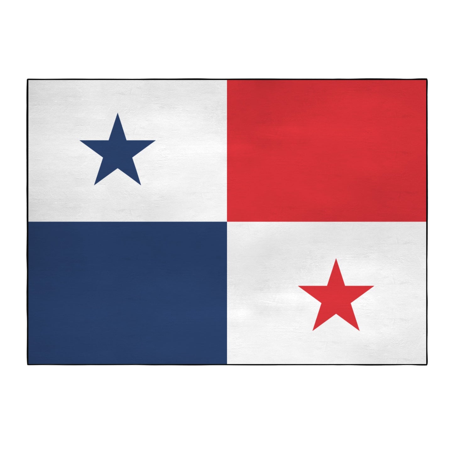 Panama Flag Inspired 84x60 Inch Area Rug with Black Binding (Made in the USA)