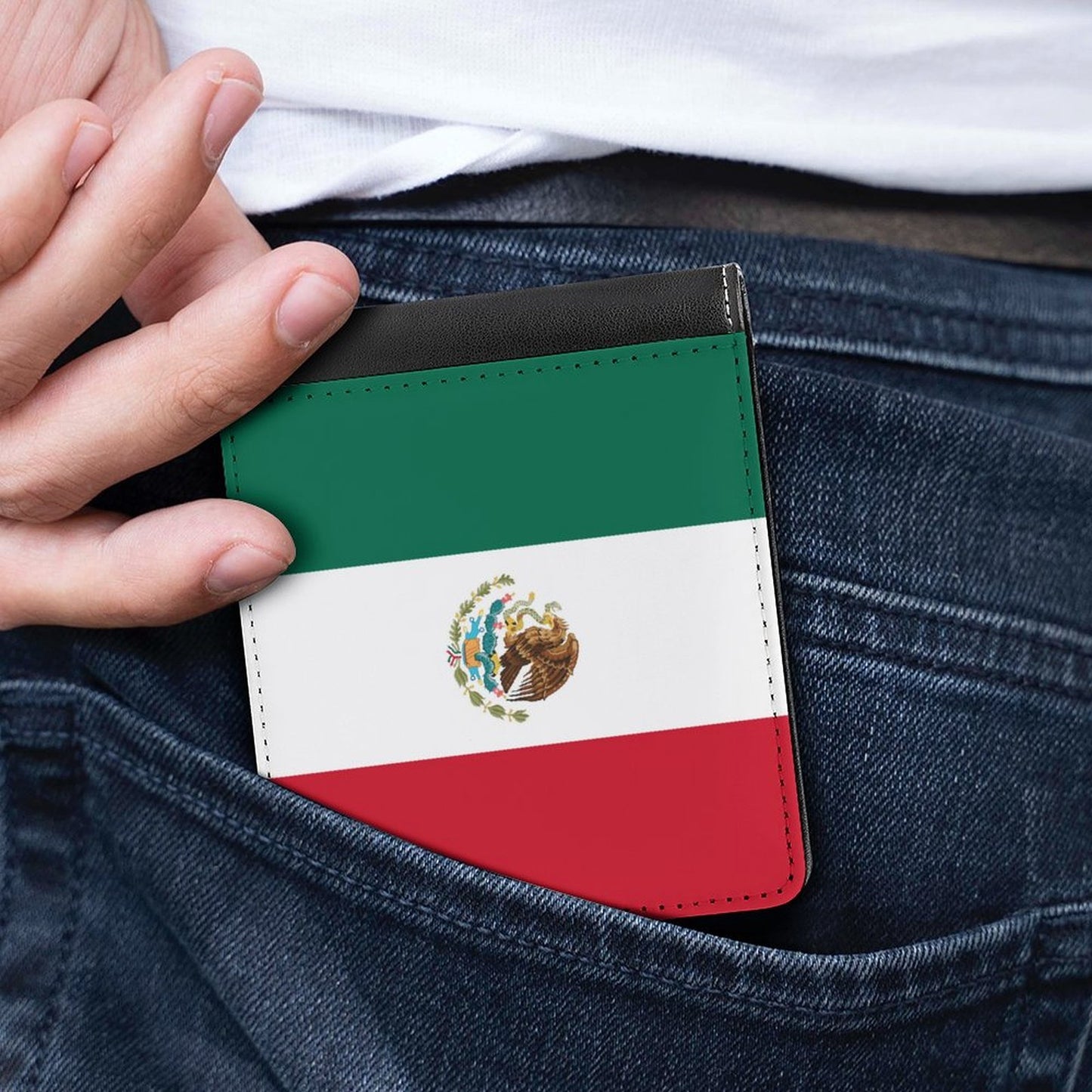 Mexico Flag Inspired Men's Wallet