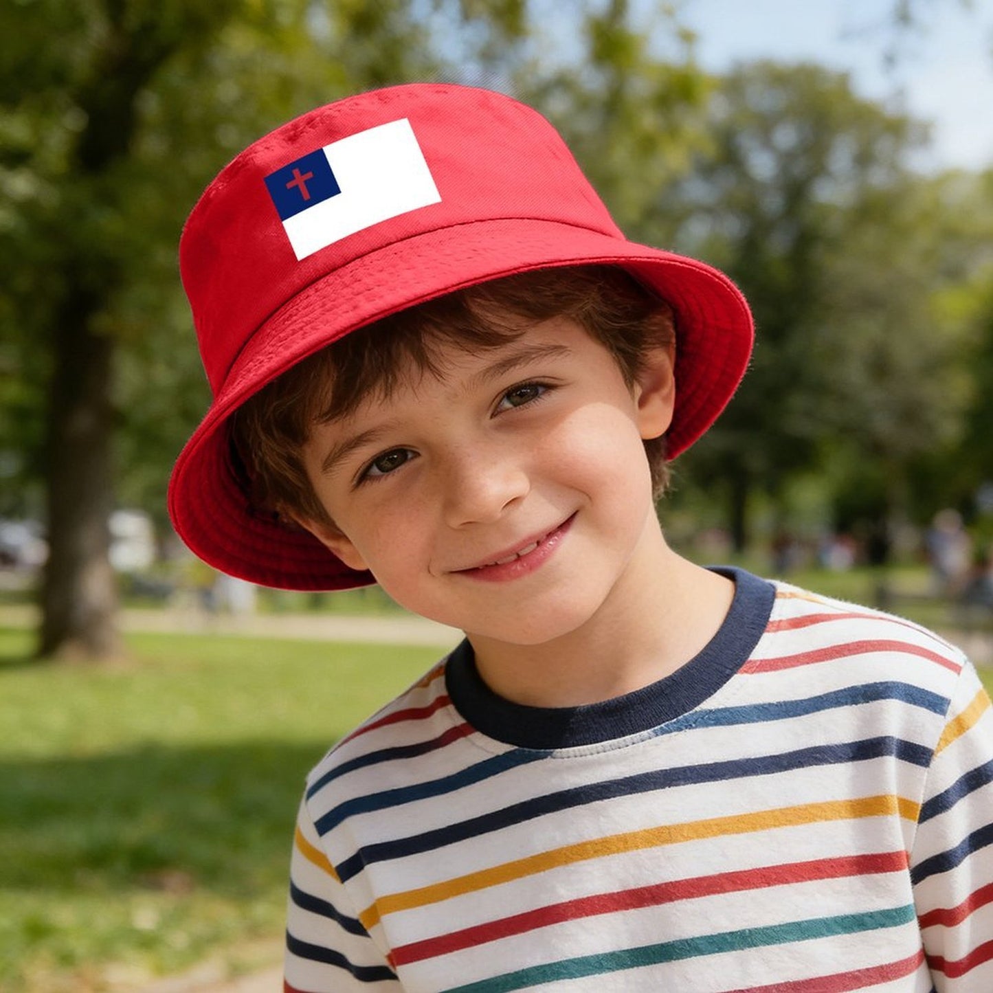Christian Flag Design Kids’ Bucket Hat | Ships from USA