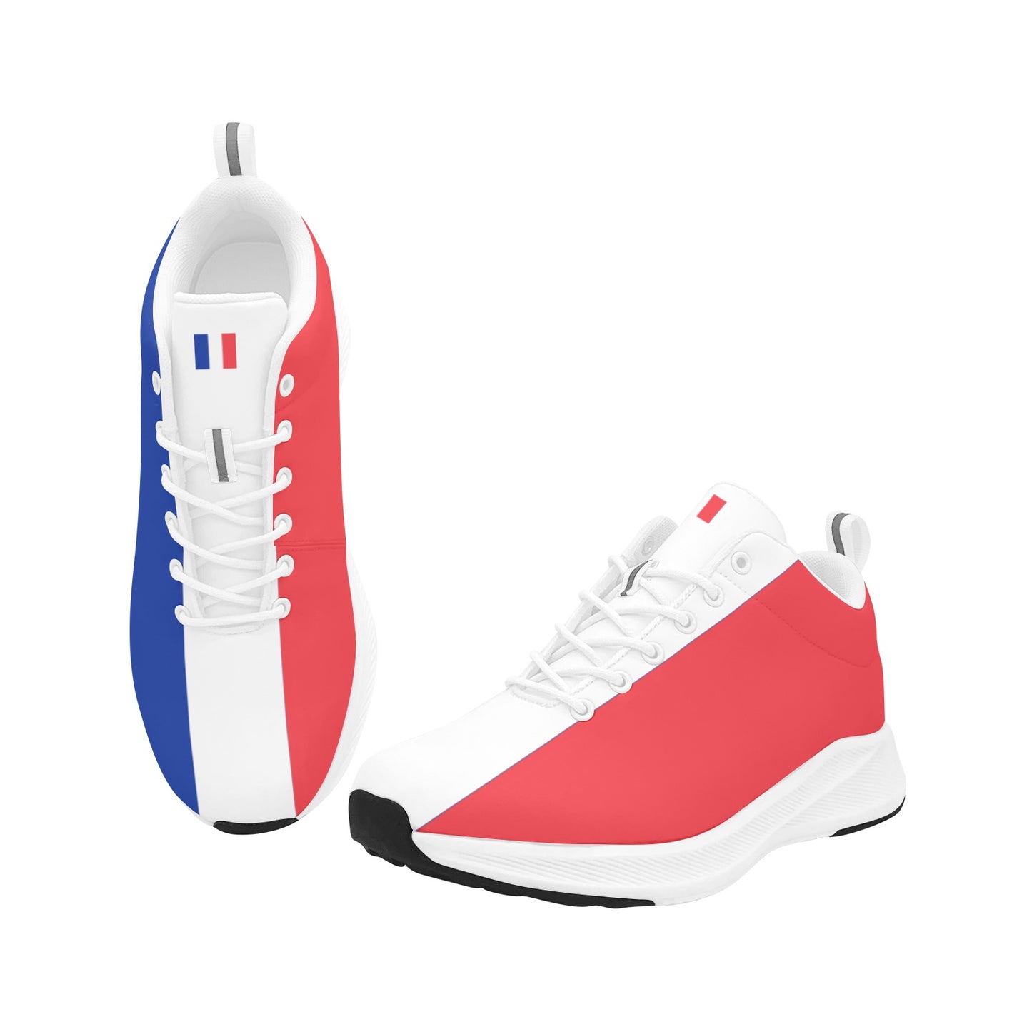 France Flag Inspired Men's Alpha Running Shoes (white)
