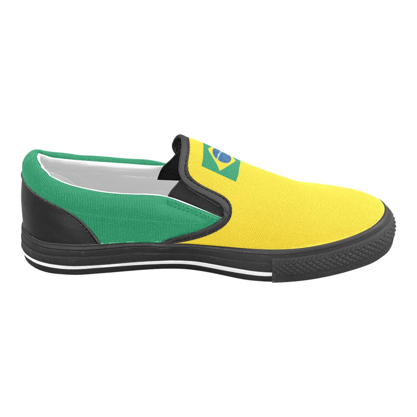 Brazil Flag Inspired Men's Slip-on Canvas Shoes