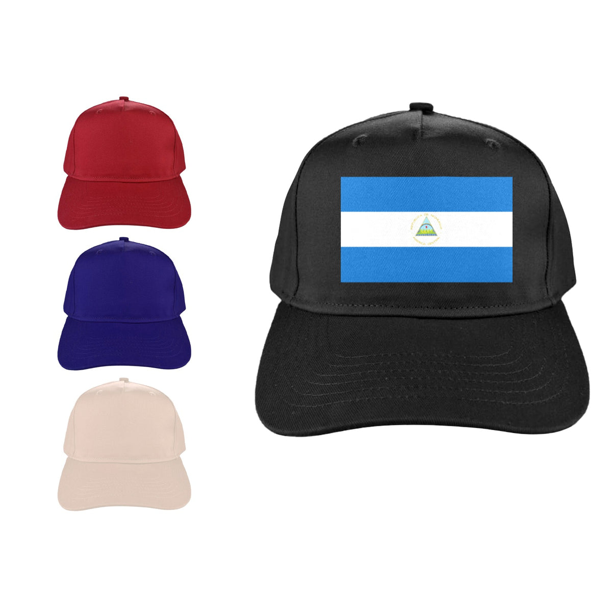 Nicaragua Flag Inspired Baseball Cap | Printed in the  USA
