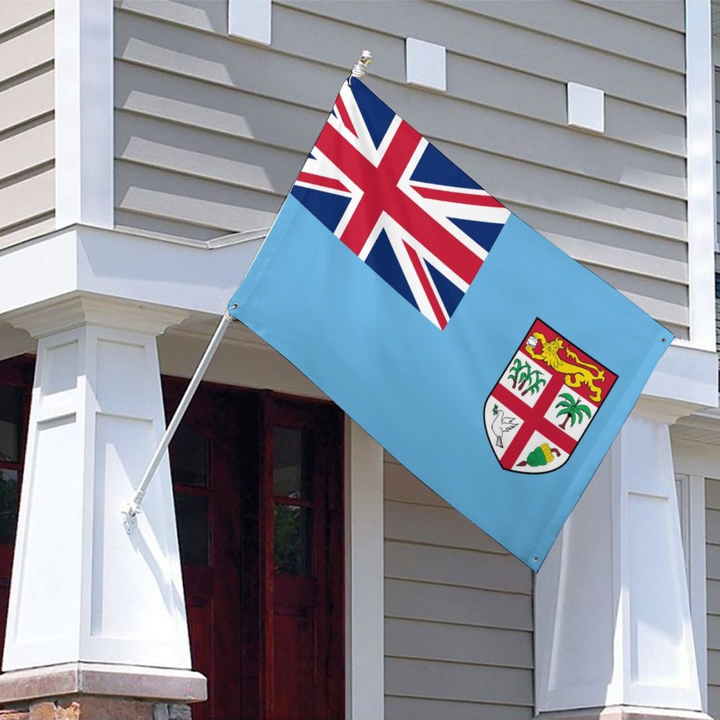 Fiji Flag Inspired Wall Mount Flag with Four Grommets (35x59 in)