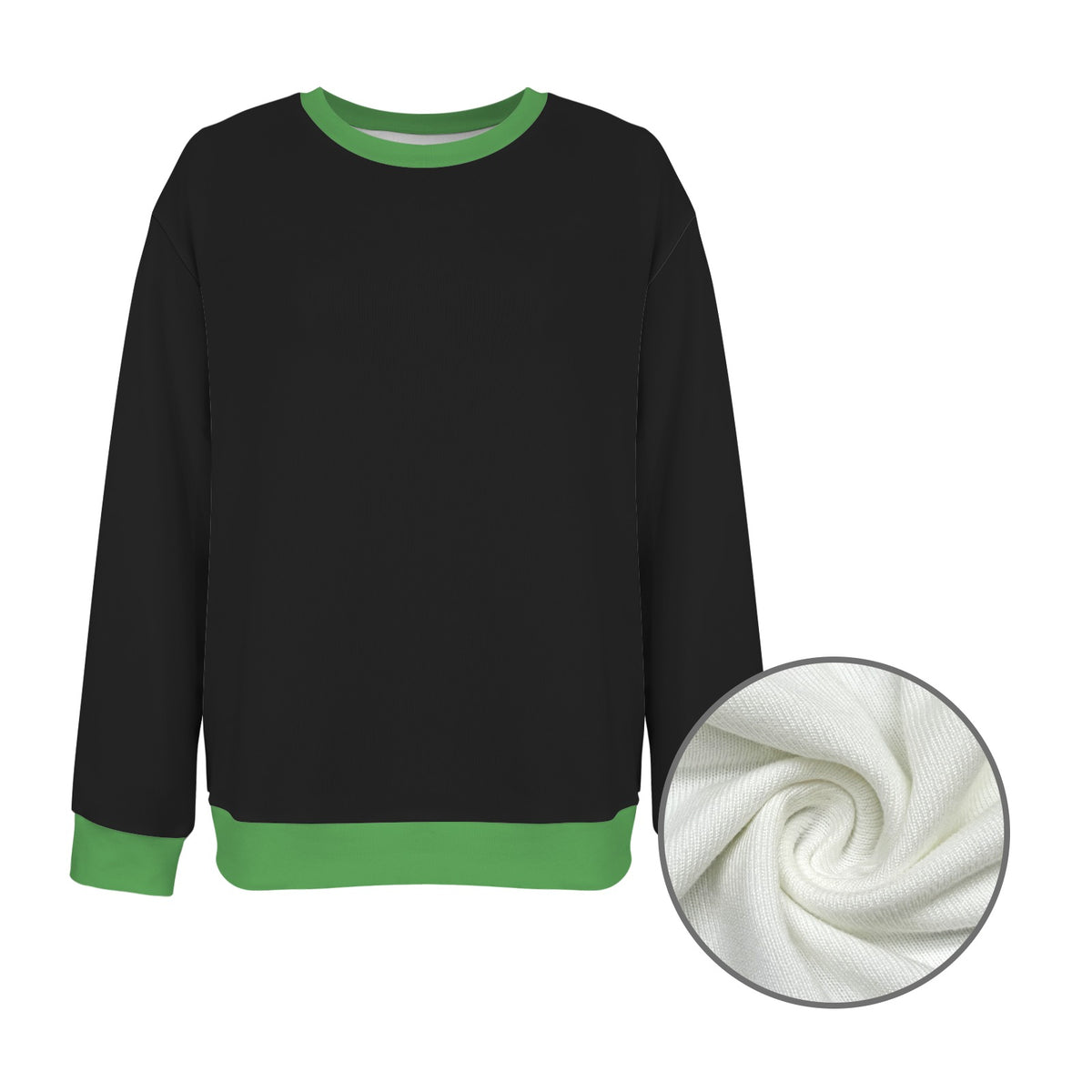 Thin Green Line Flag Inspired Women's Crew Neck Sweater Printed in the USA