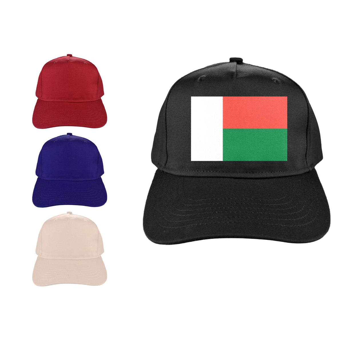 Madagascar Flag Inspired Baseball Cap | Printed in the  USA