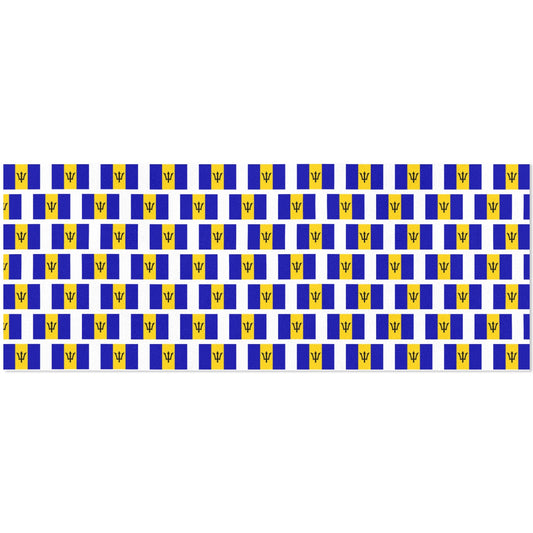 Barbados Flag Inspired Custom Gift Wrapping Paper 58"x 22.5" (4 Rolls)
