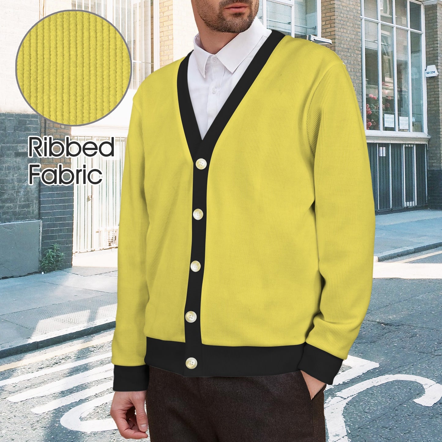 Gadsden Flag Inspired Men's Cardigan