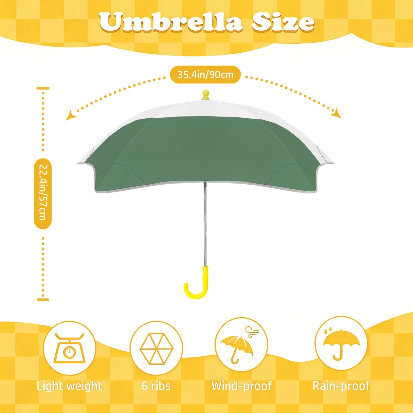 Hungary Flag Inspired Kids Safe Round Corner Umbrella
