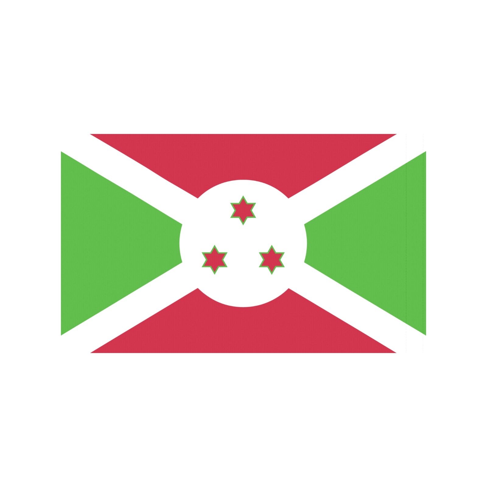 Burundi flag design by Luv My Flag, vibrant colors.