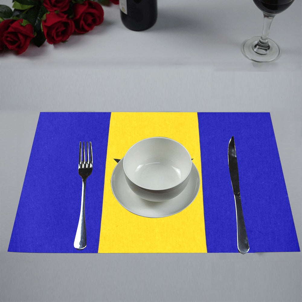 Barbados fFlag Placemats 12" x 18" (Set of 6)