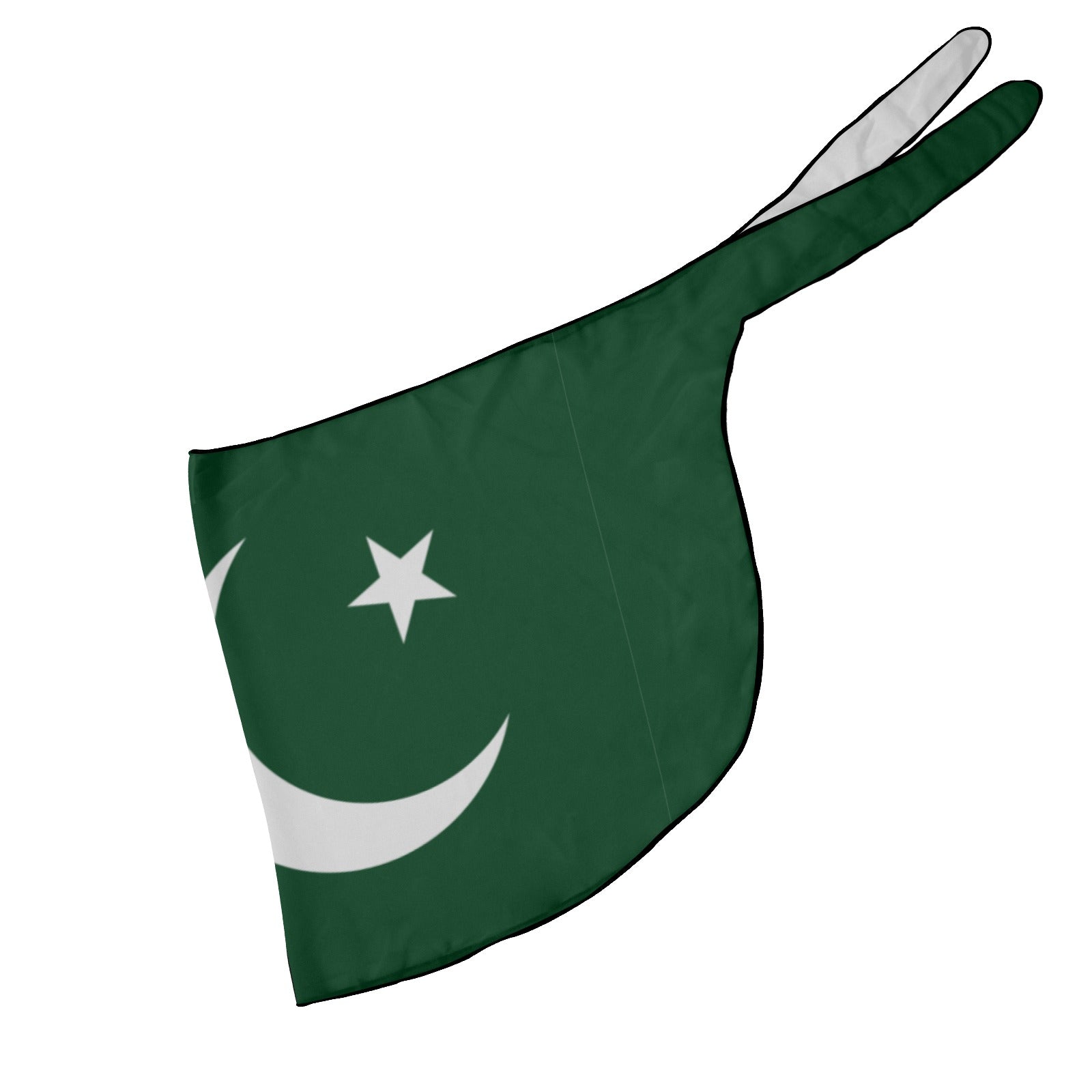 [Brand] car mirror cover with Pakistan flag design displayed.
