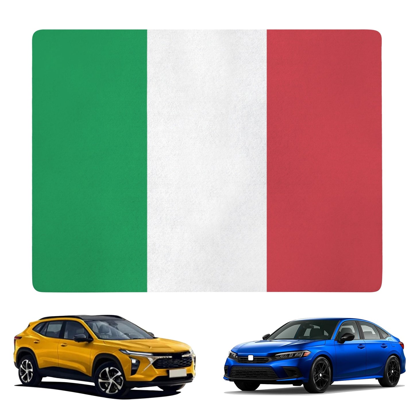 Italy Flag Inspired Car Trunk Mat 100 × 75 cm / 39.4 × 30 in Printed in the USA