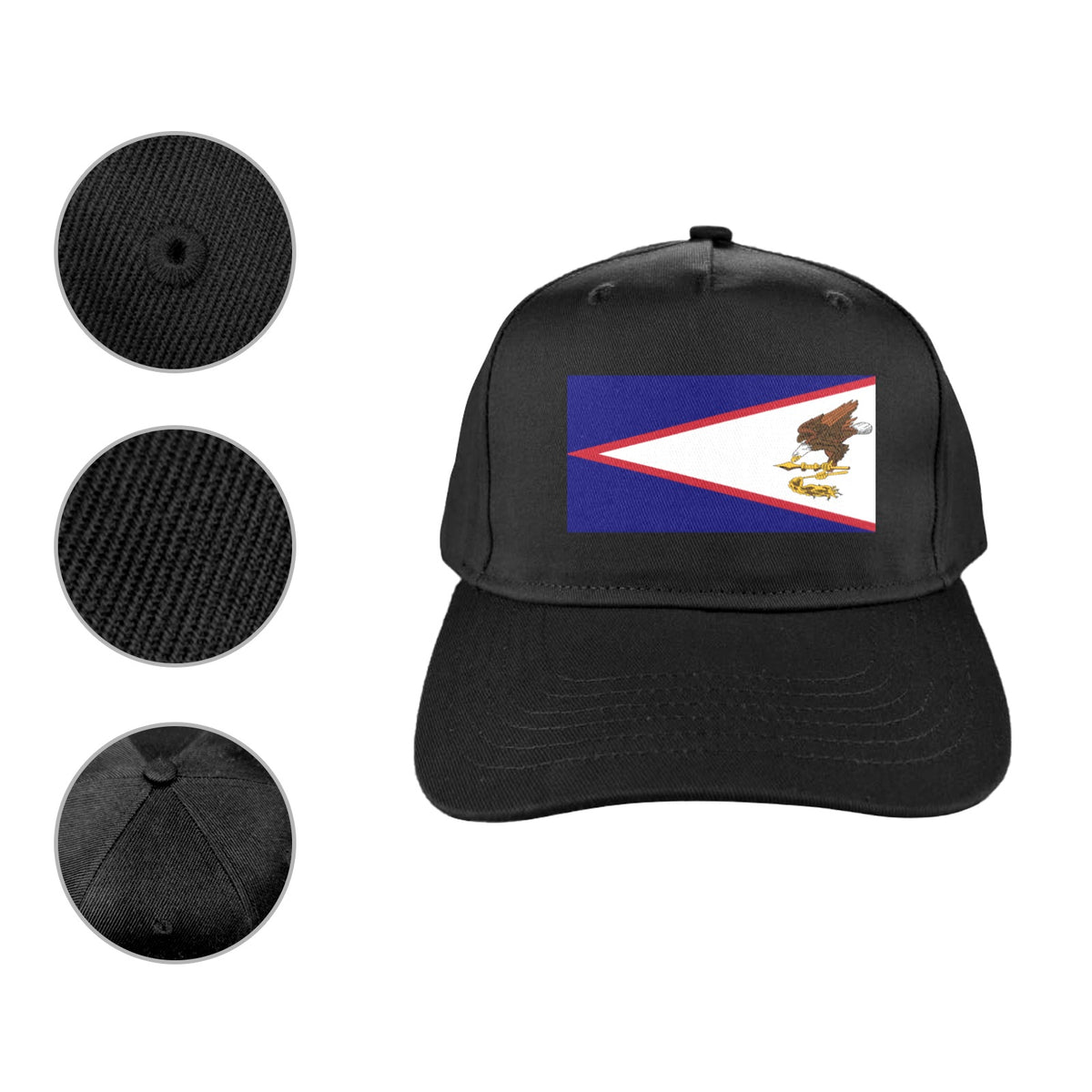 American Samoa Flag Inspired Baseball Cap | Printed in the  USA